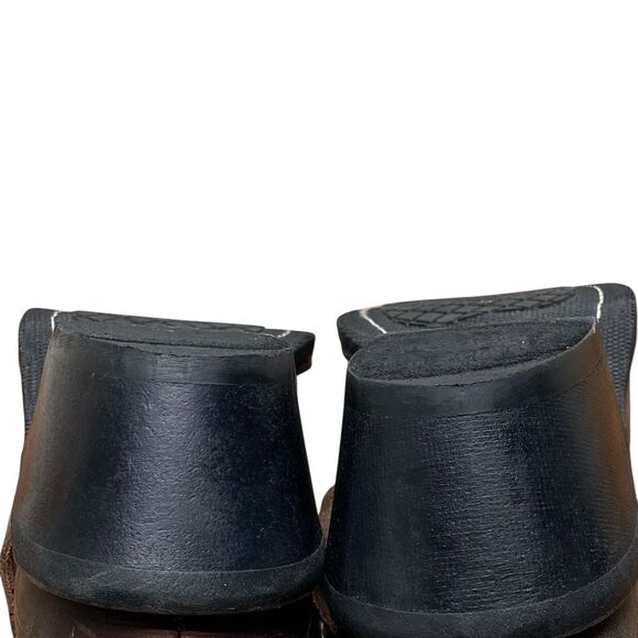 VTG BCBG Brown Leather Women's Sz 8.5 B Harness Western Biker Boots (HF29) - Picture 8 of 9